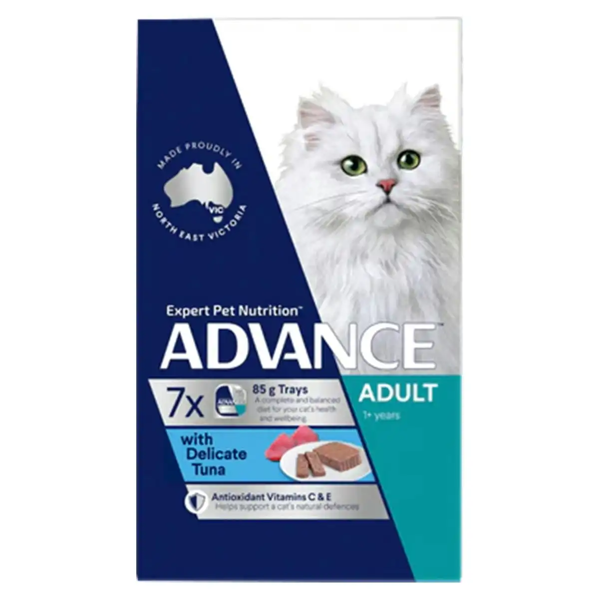 ADVANCE Adult with Delicate Tuna Trays Wet Cat Food (85G*7) 1 Pack