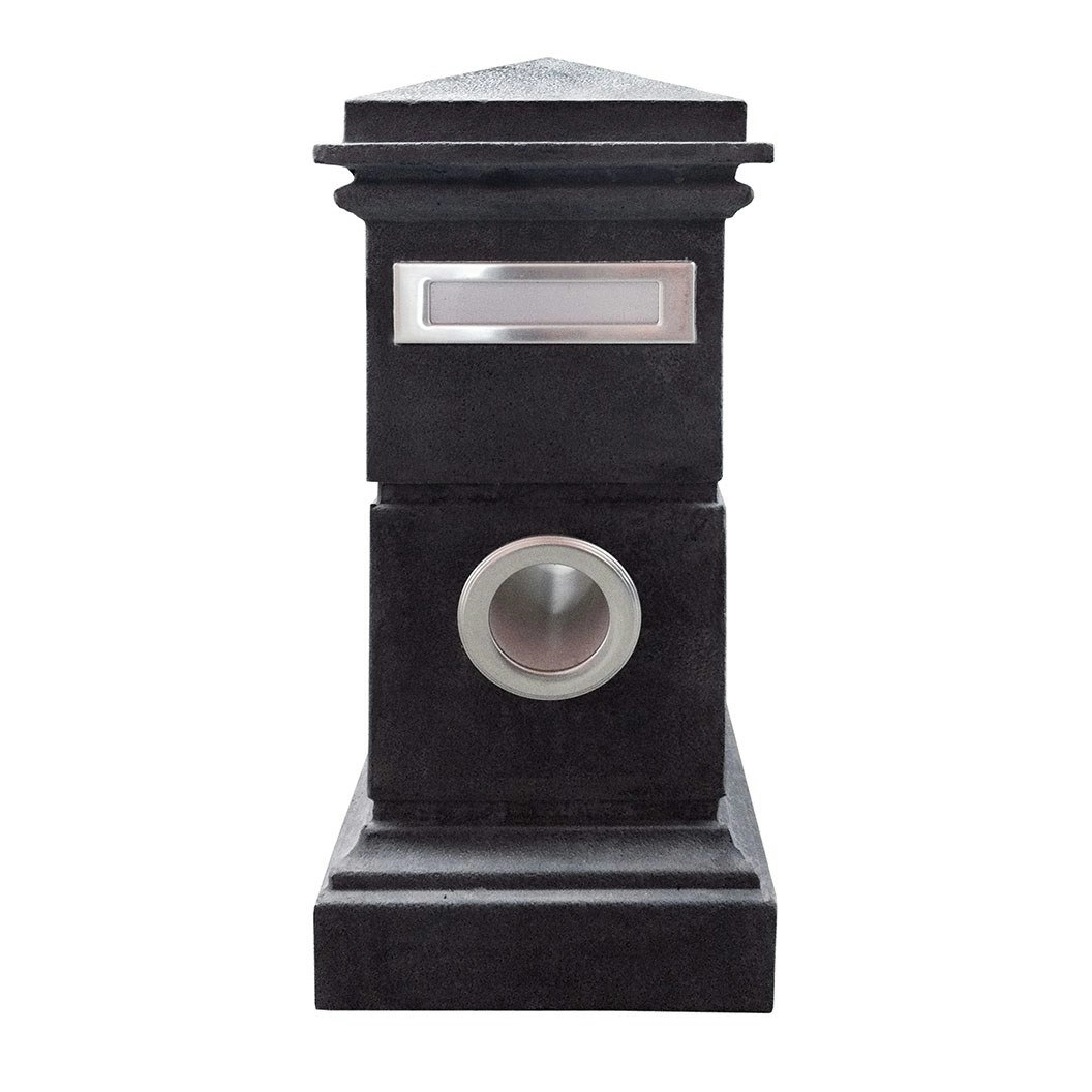 Pillar Letterbox Roma Black