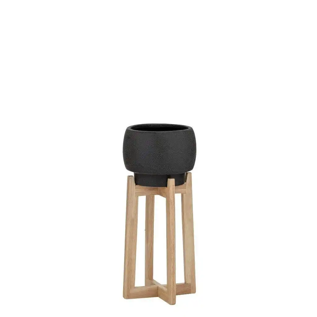 Rogue Shiloh Planter 20x20x44cm Black Sand