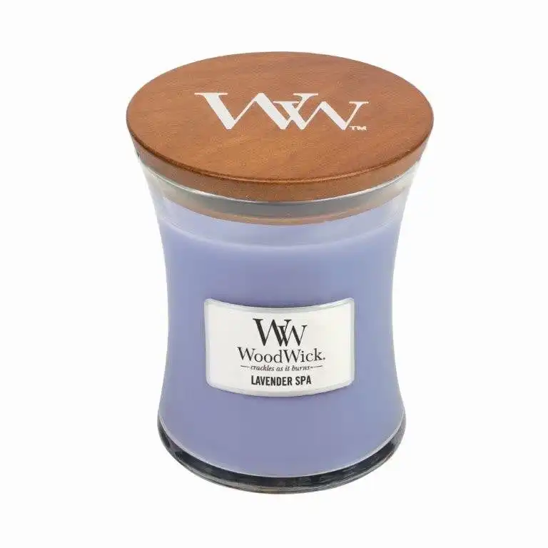 WoodWick Candle Medium 275g - Lavender Spa