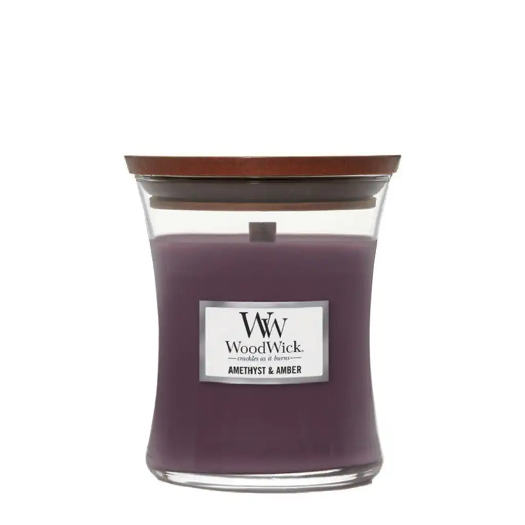 WoodWick Candle Medium 275g - Amethyst & Amber