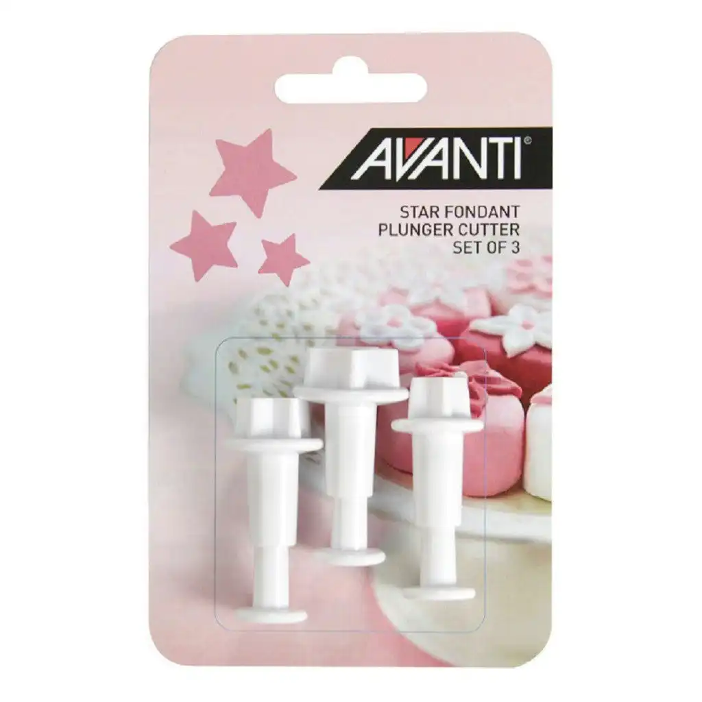 Avanti Bake - Star Fondant Plunger Cut Set 3pce