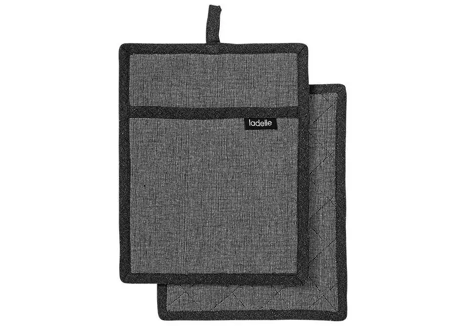 Ladelle Eco Recycled 2pk Pot Holder Charcoal