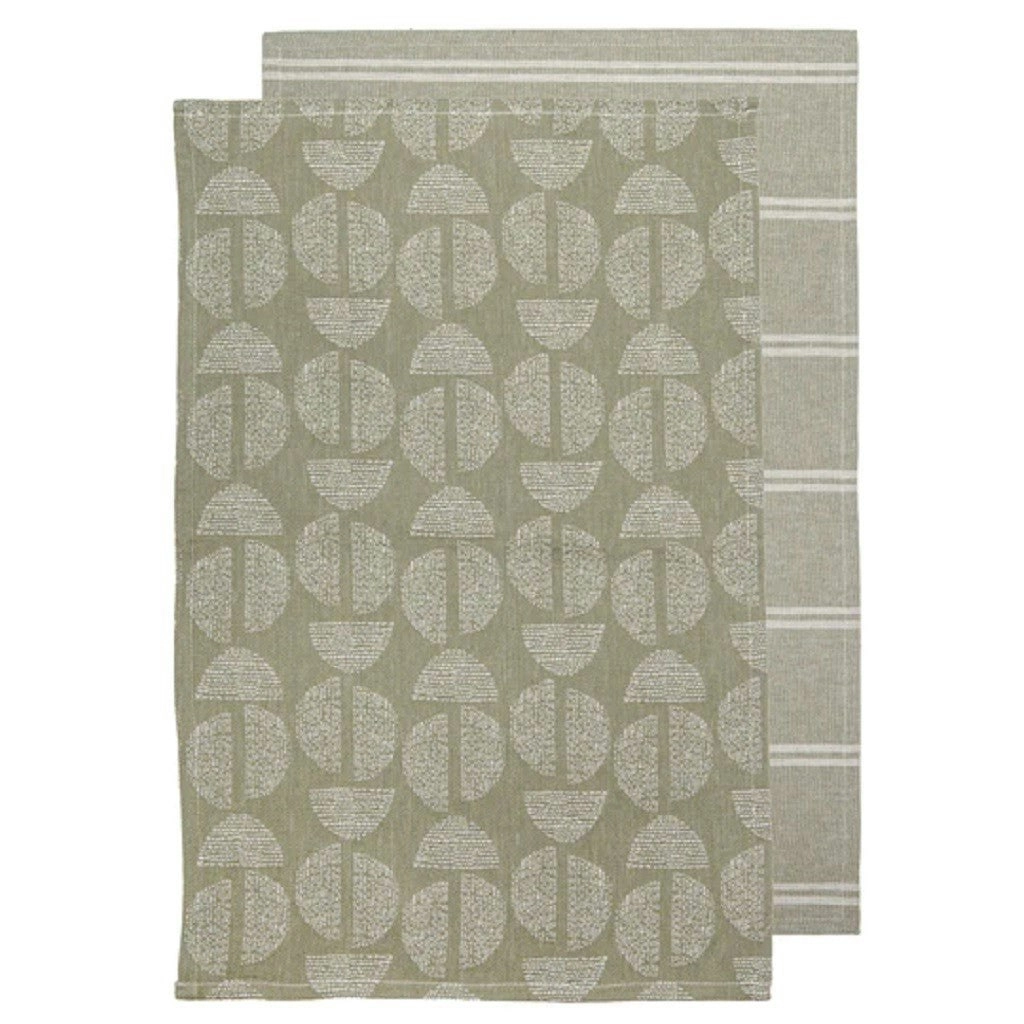 Ladelle Splice Moss 2pk Kitchen Towel