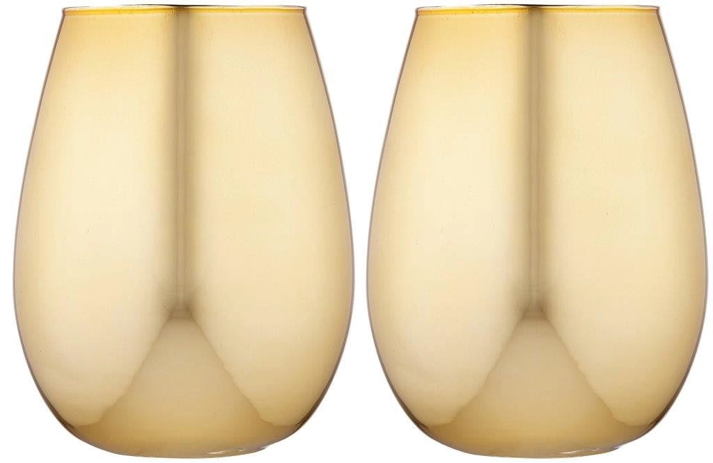 Tempa Aurora Glass Tumbler 2pk Gold