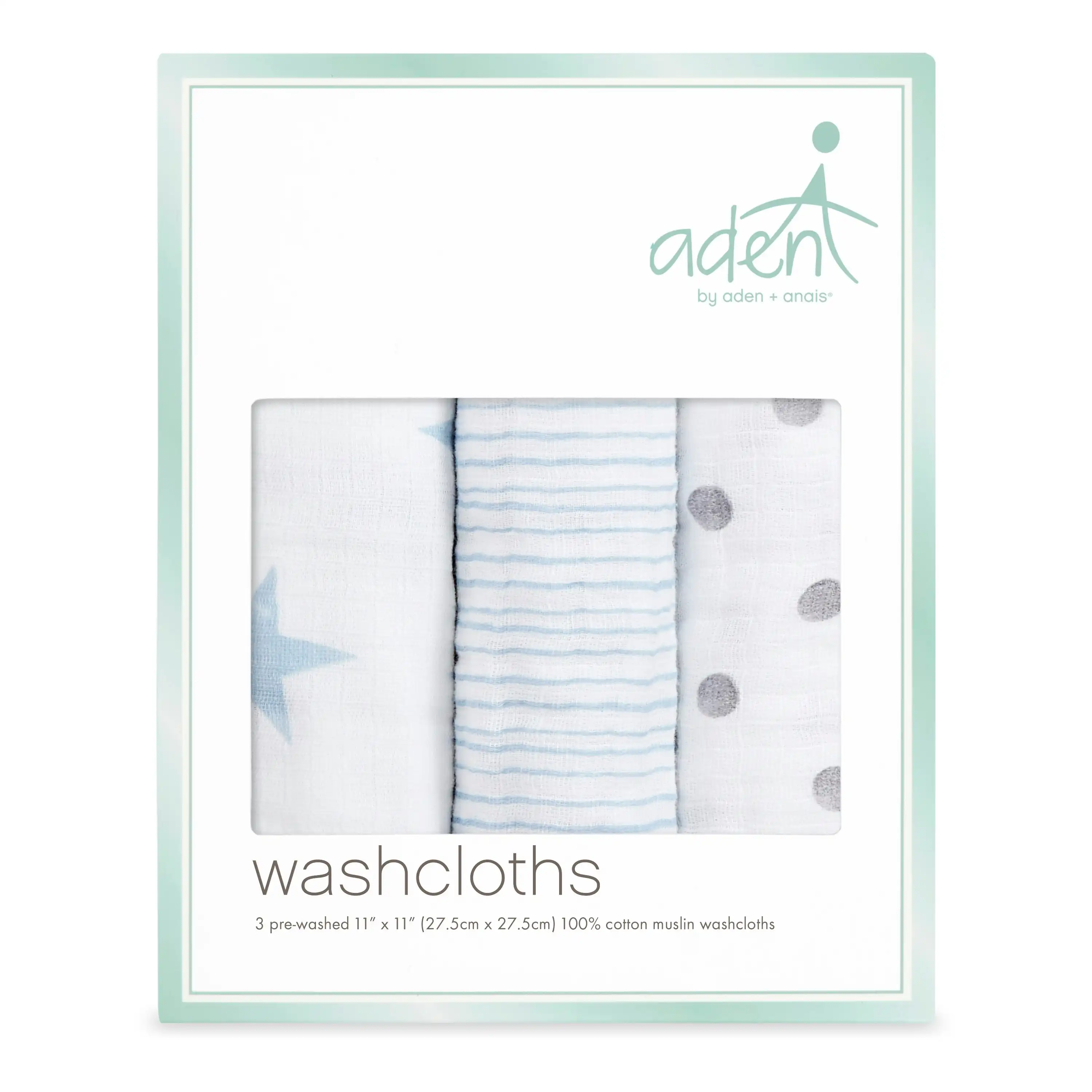 Aden Dapper 3 Pack Aden Washcloths