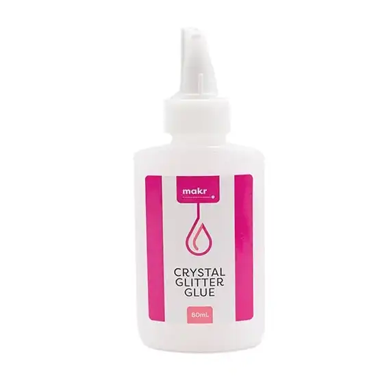 Makr Glitter Glue, Crystal- 80ml