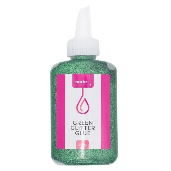 Makr Glitter Glue, Green- 80ml