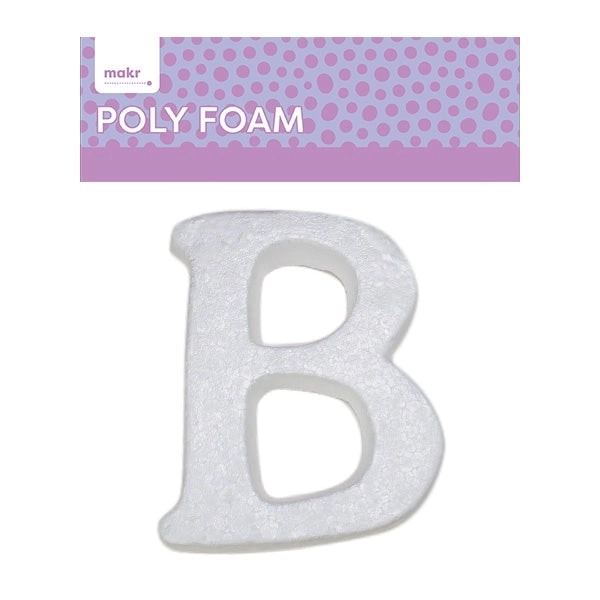 Makr Polyfoam, Uppercase B- 15cm White