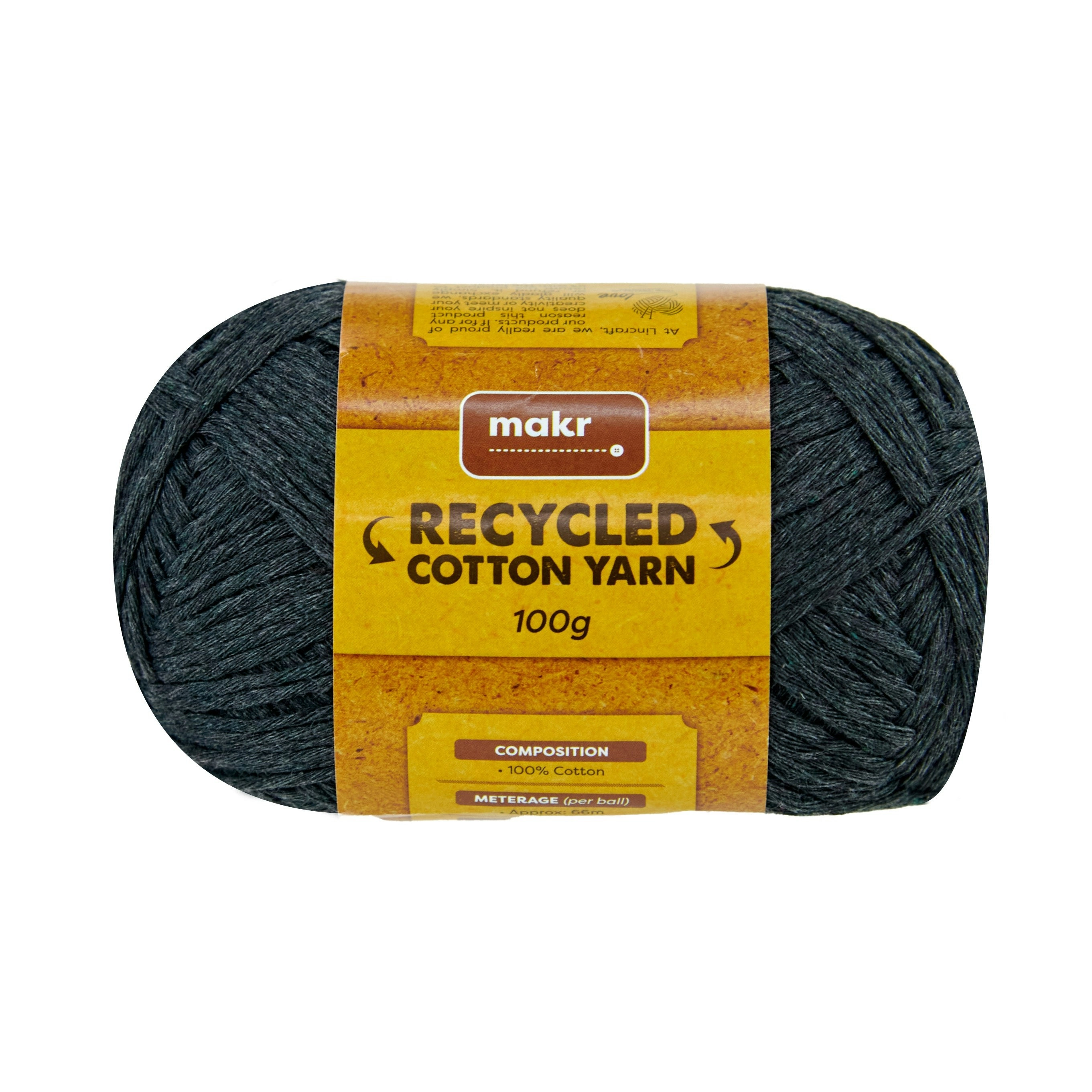 Makr Recycled Cotton Yarn, 100g Cotton Yarn