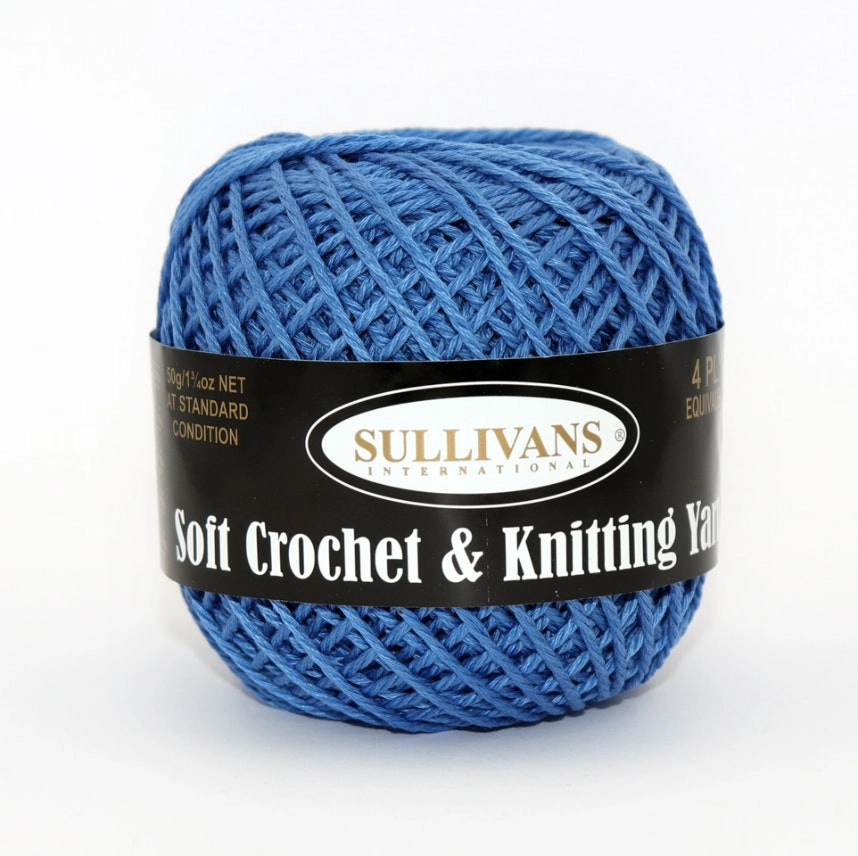 Sullivans Mercerised Crochet & Knitting Yarn 4ply, Cotton Yarn