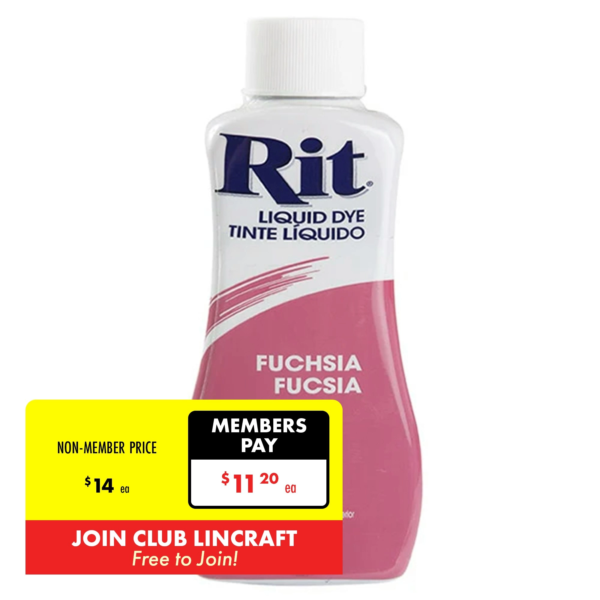 Rit Liquid Fabric Dye, Fuchsia- 236ml