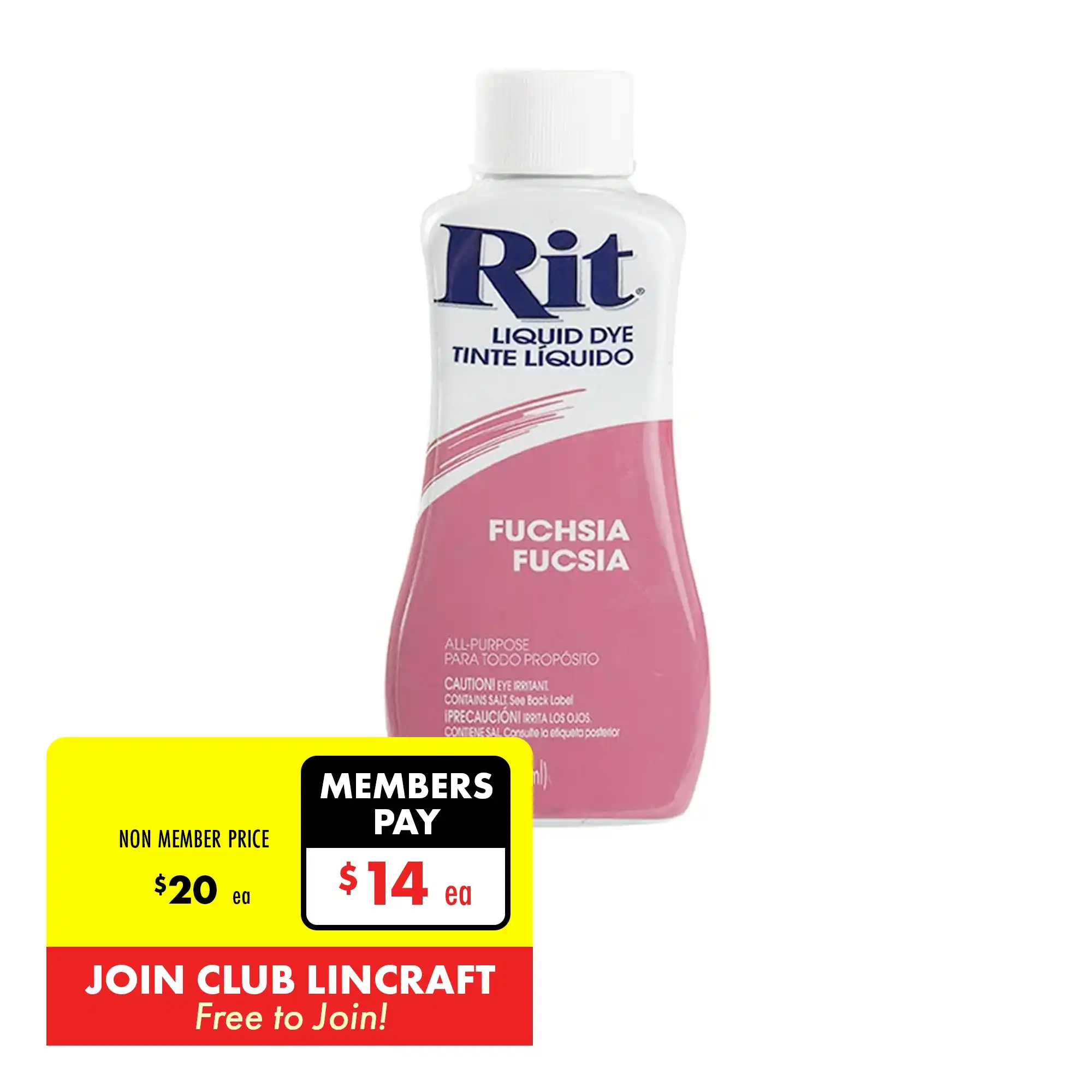 Rit Liquid Fabric Dye, Fuchsia- 236ml