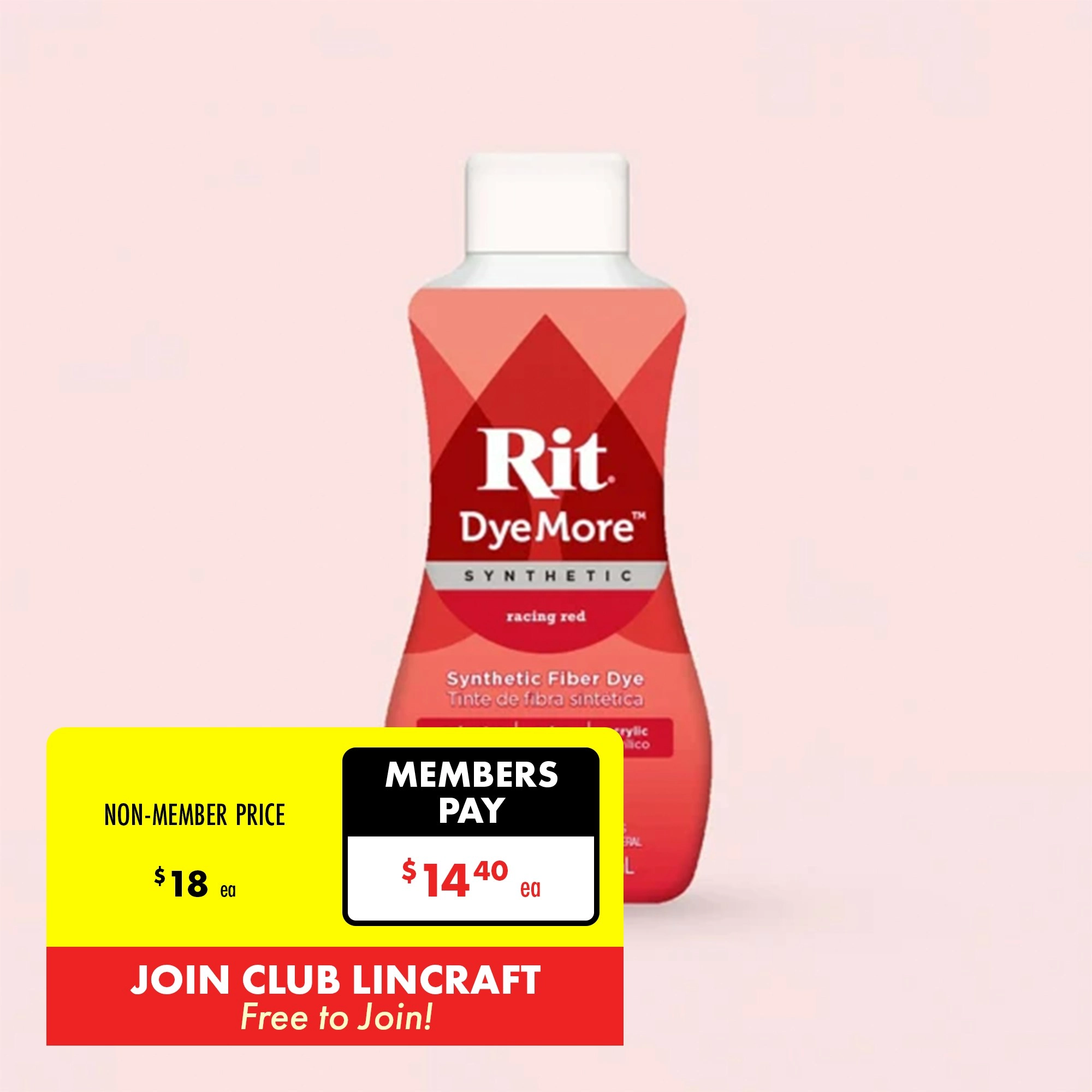 Rit DyeMore Synthetic, Racing Red- 207ml