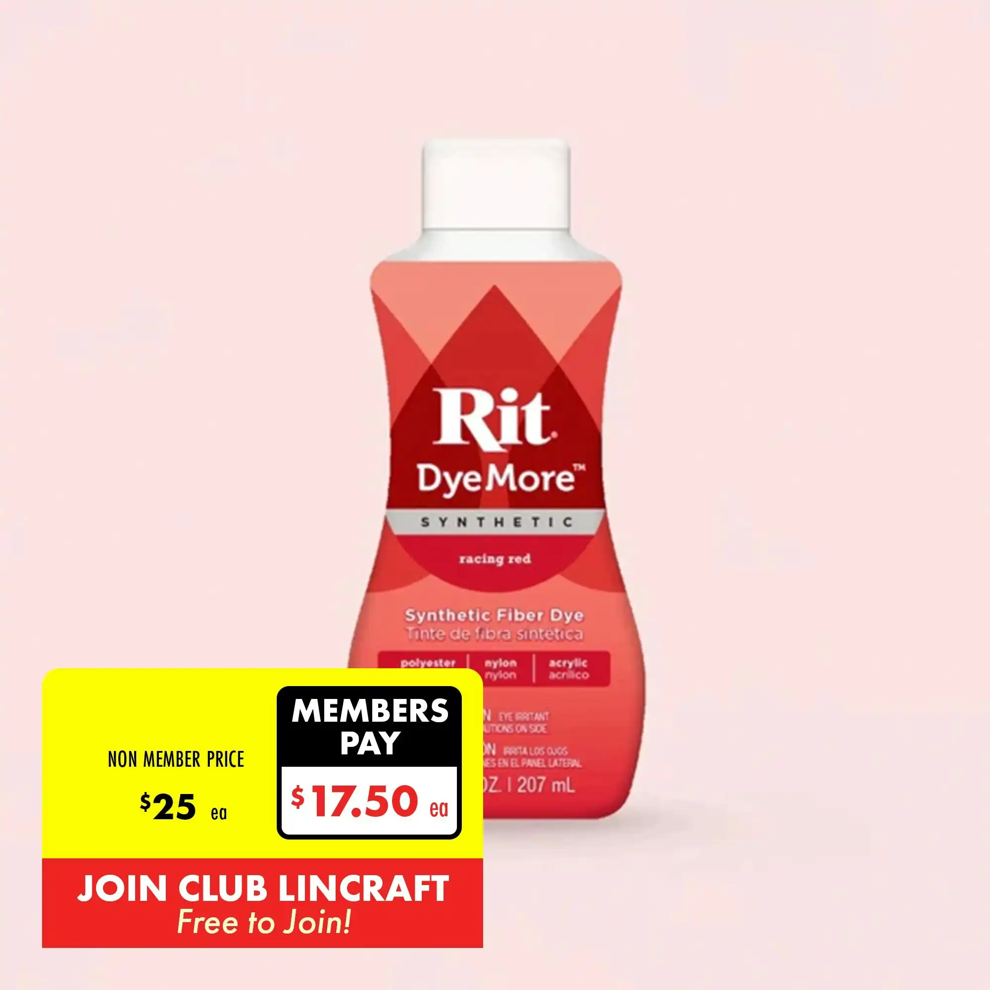 Rit DyeMore Synthetic, Racing Red- 207ml