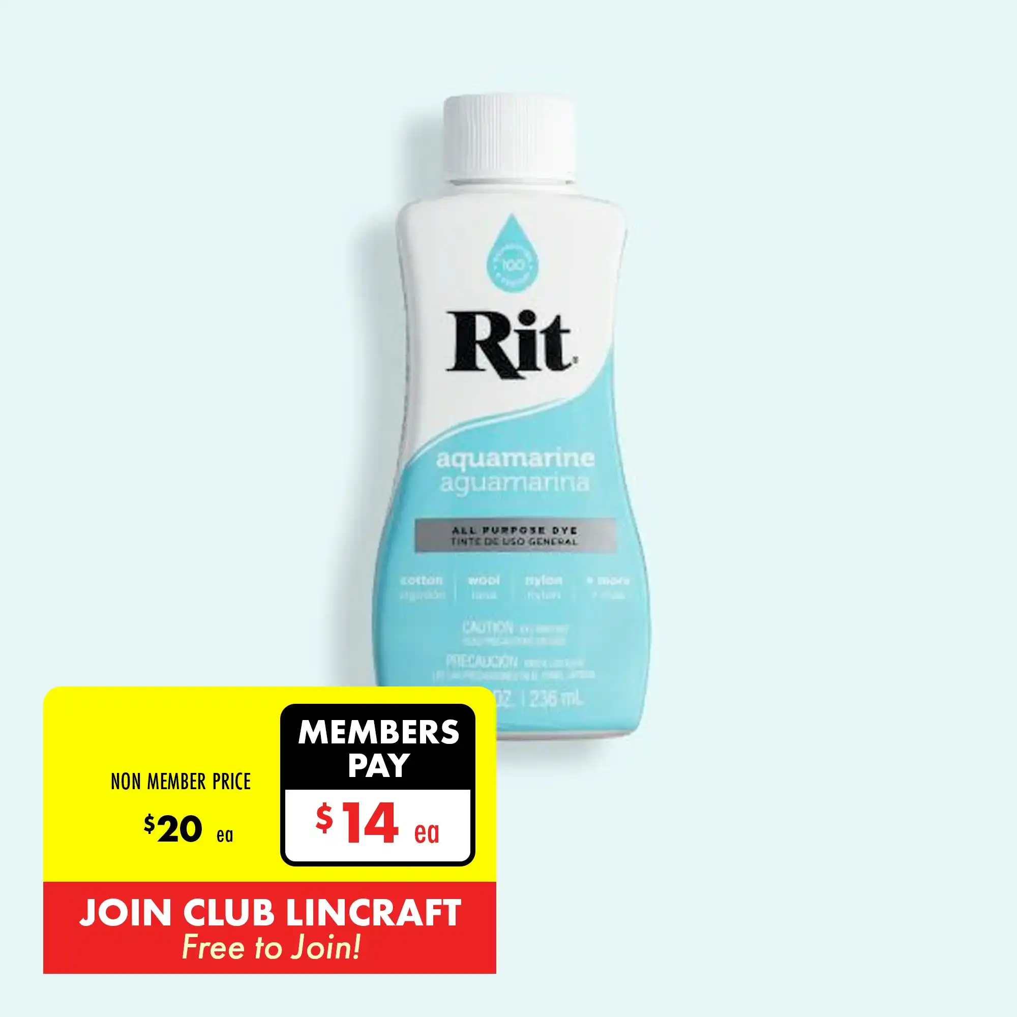 Rit Dye Liquid, Aquamarine- 235ml