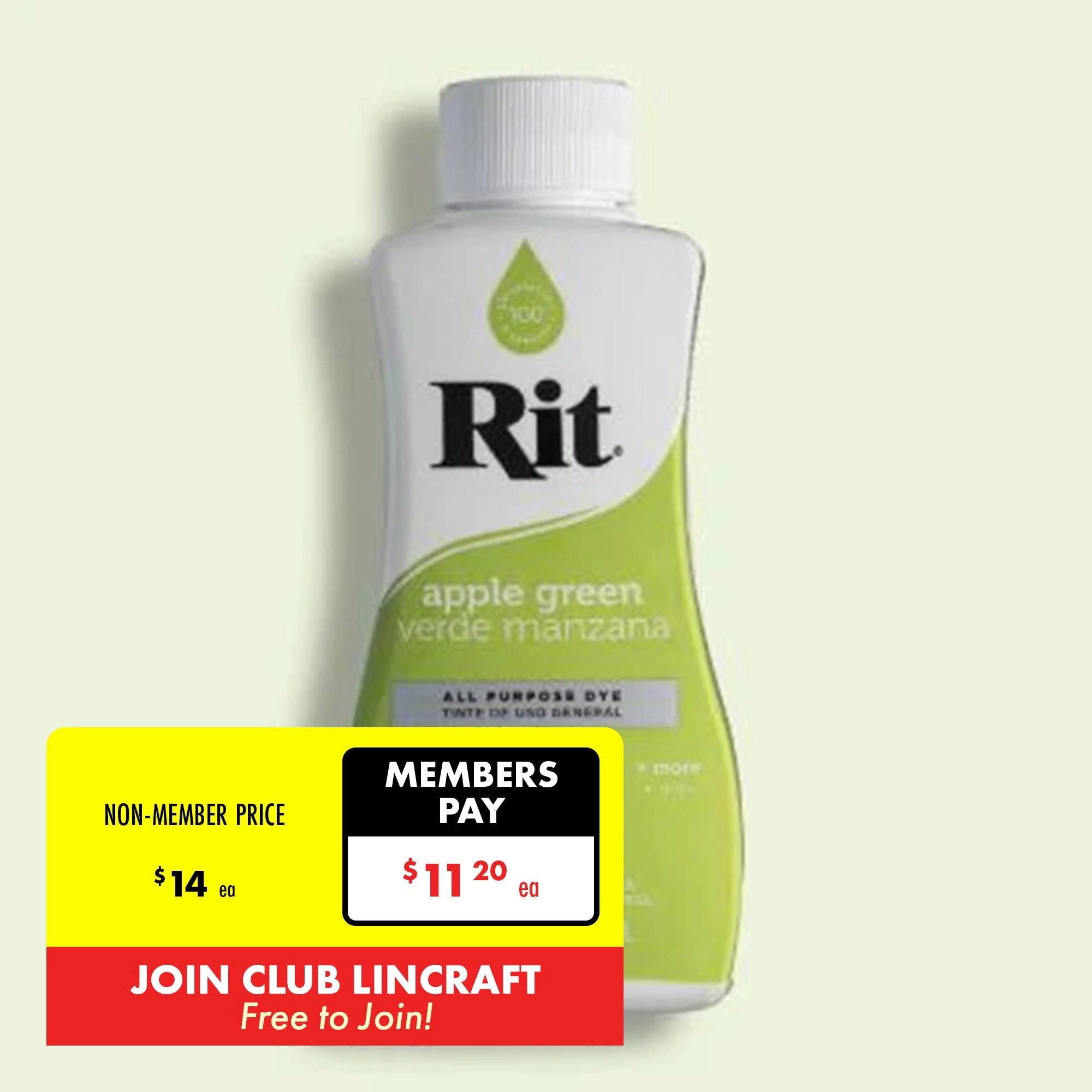 Rit Dye Liquid, Apple Green- 236ml