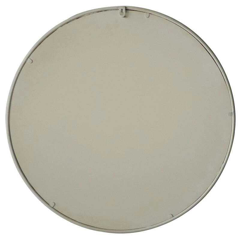 Willow & Silk Vintage Round 66cm White Fleur Wall Mirror