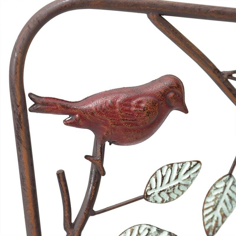 Coloured Bird & Leaves Design Wall Planters Set/2