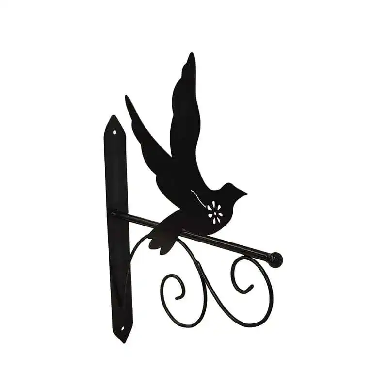Willow & Silk Black 33.5cm Flying Bird Silhouette Wall Hook Bracket
