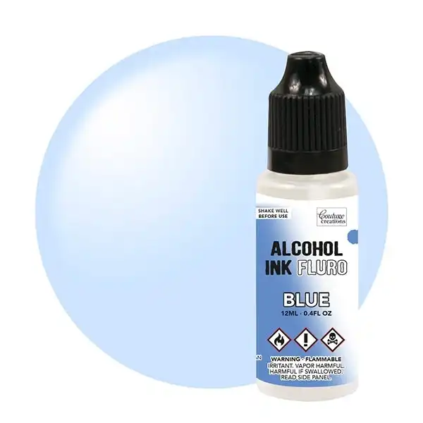 Couture Creations Fluro Alcohol Ink - Blue - 12ml