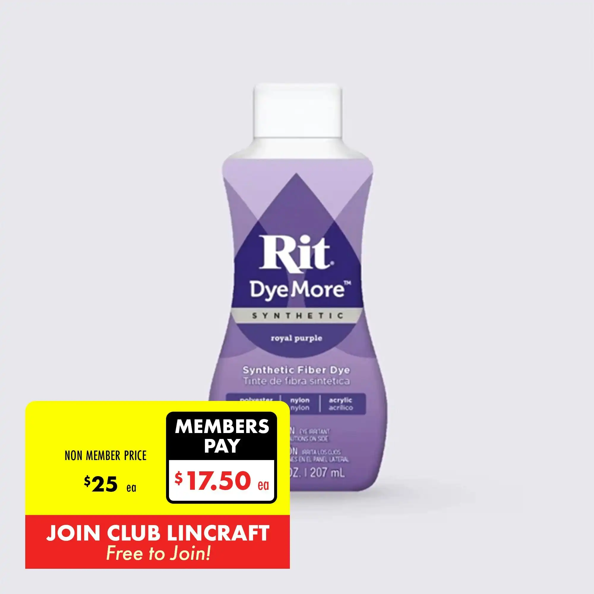 Rit DyeMore Synthetic Dye, Royal Purple- 207ml