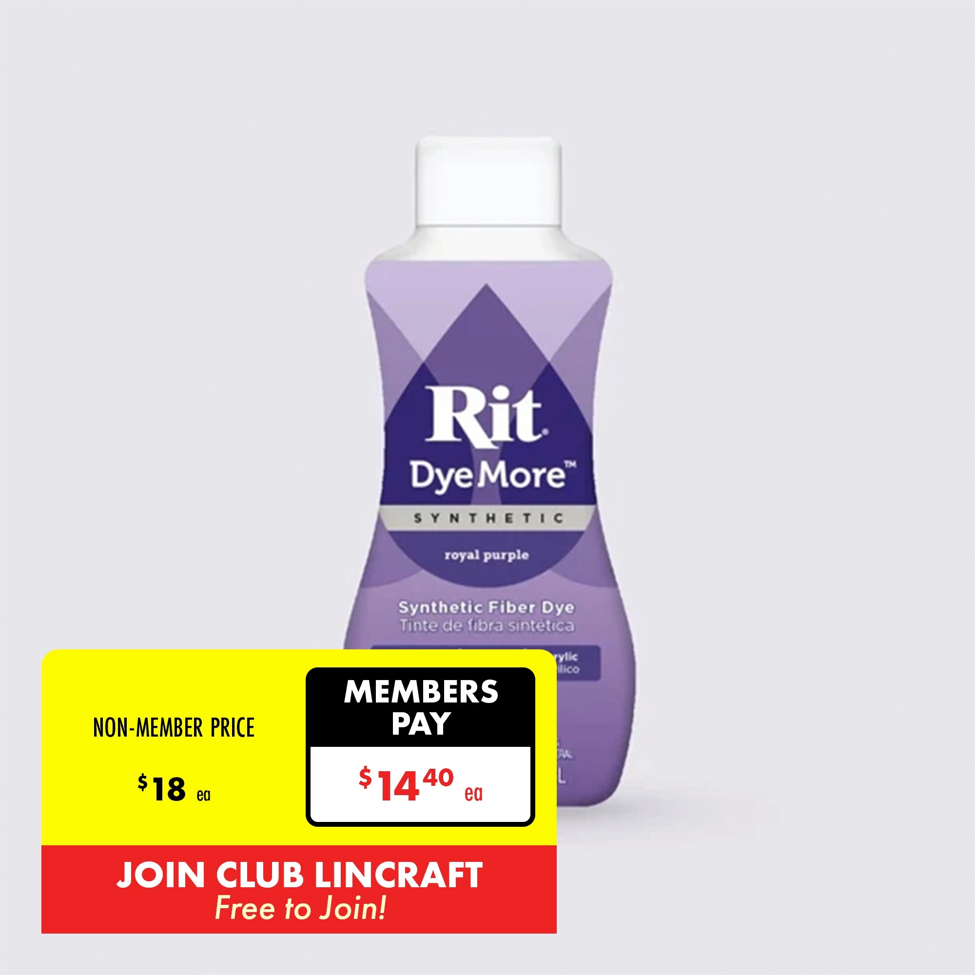 Rit DyeMore Synthetic Dye, Royal Purple- 207ml