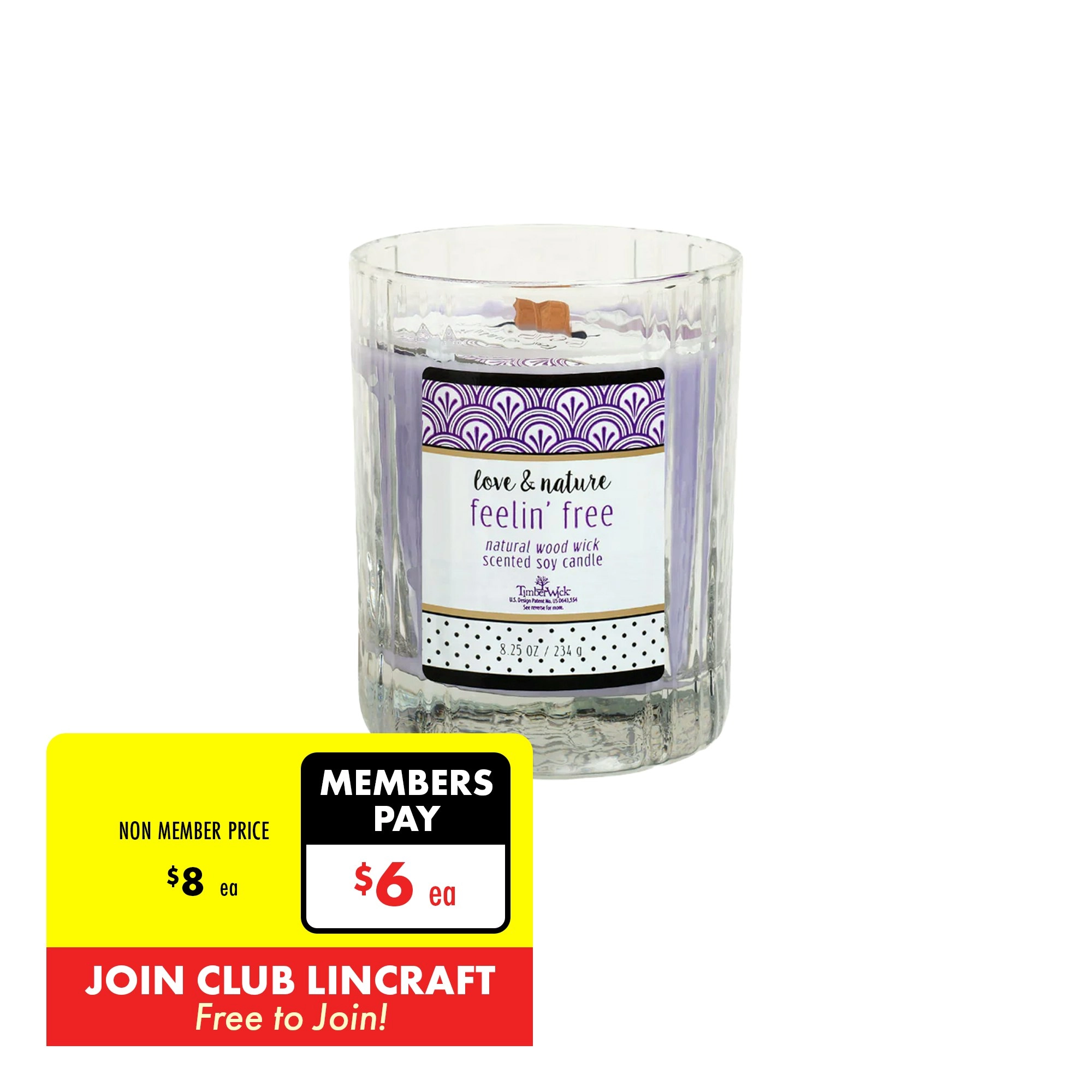 Love & Nature Candle, Feelin' Free- 234g