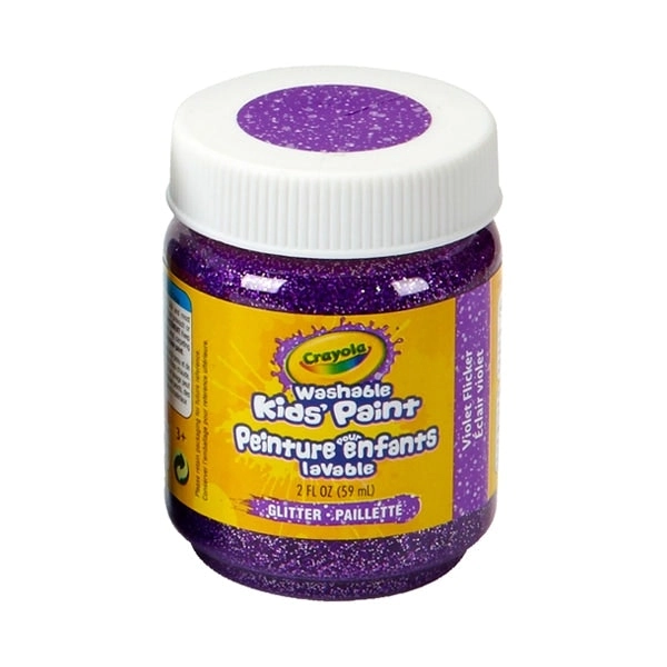 Crayola Washable Kids Paint, Glitter Violet Flicker- 59ml