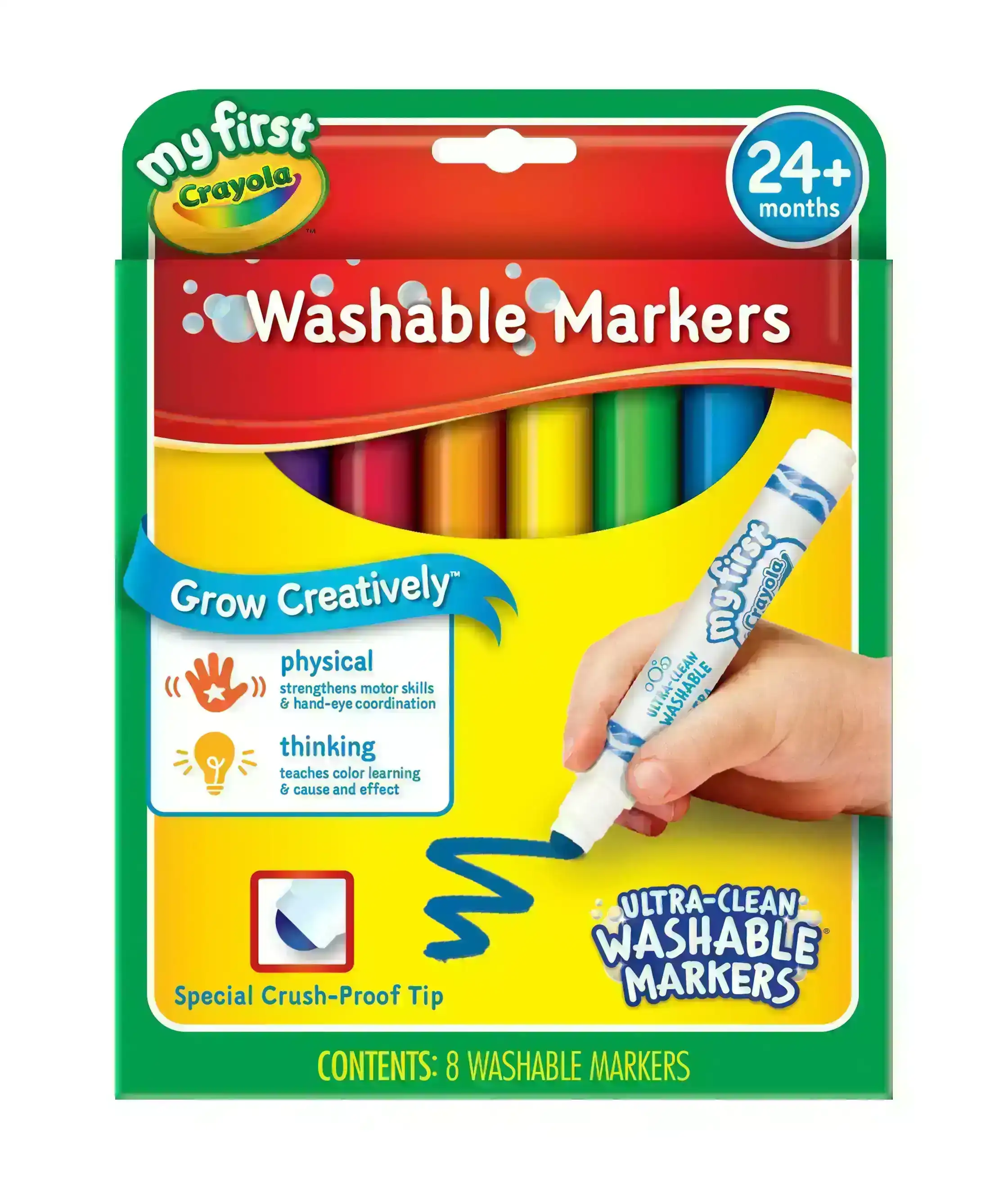 10pc Crayola Clicks Retractable Washable Non Toxic Coloured