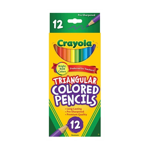 Crayola Full-Size Triangular Coloured Pencils- 12pk