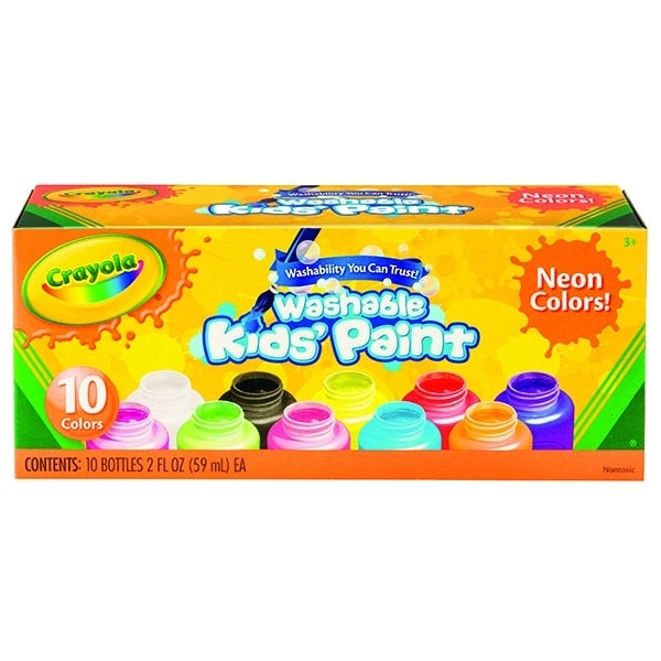 Crayola Washable Neon Paints, 10pk