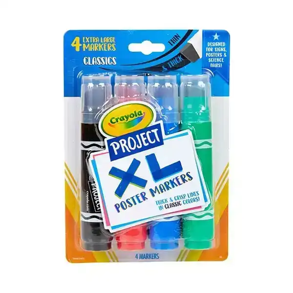 Crayola Metallic Outline Markers, Assorted Colors 4pk - The