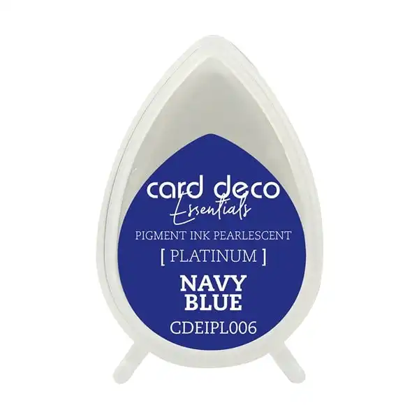 Card Deco Essentials Pigment Ink Pad, Pearlescent Navy Blue