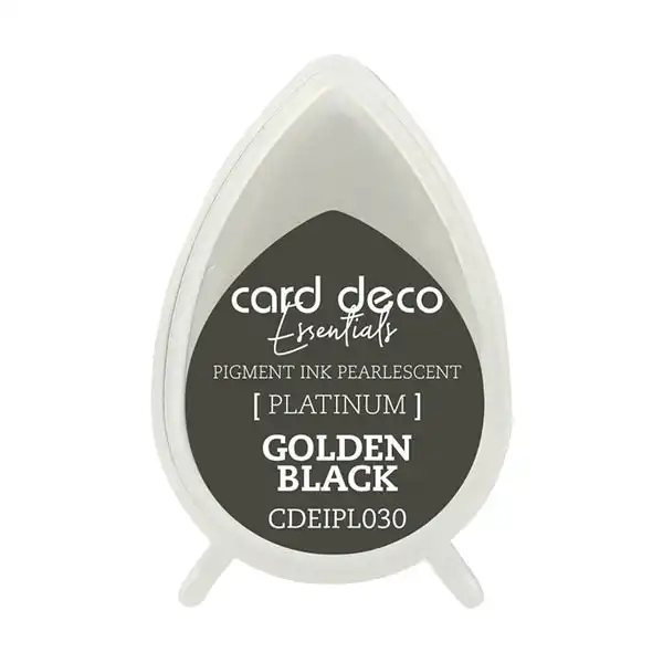 Card Deco Essentials Pigment Ink Pad, Pearlescent Golden Black