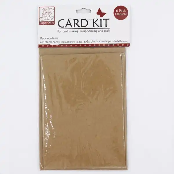 Sullivans Card and Envelope, Kraft Natural- 4pk