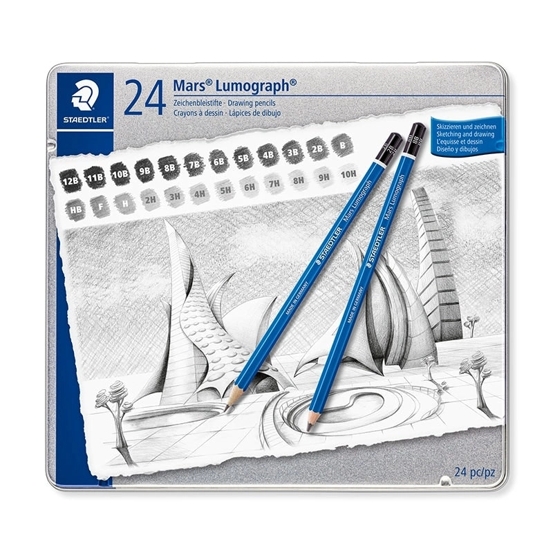 Staedtler Mars Lumograph- Tin of 24