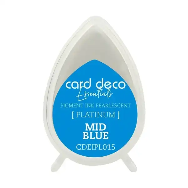 Card Deco Essentials Pigment Ink Pad, Pearlescent Mid Blue