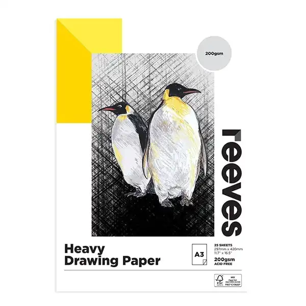 Reeves Heavy Draw Pad, 200gsm- A3