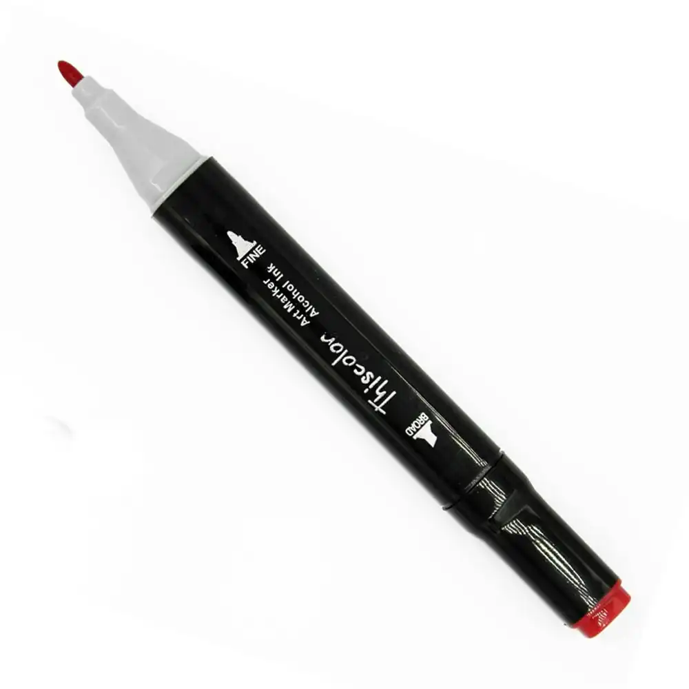 Thiscolor Double Tip Marker, 15 Geranium