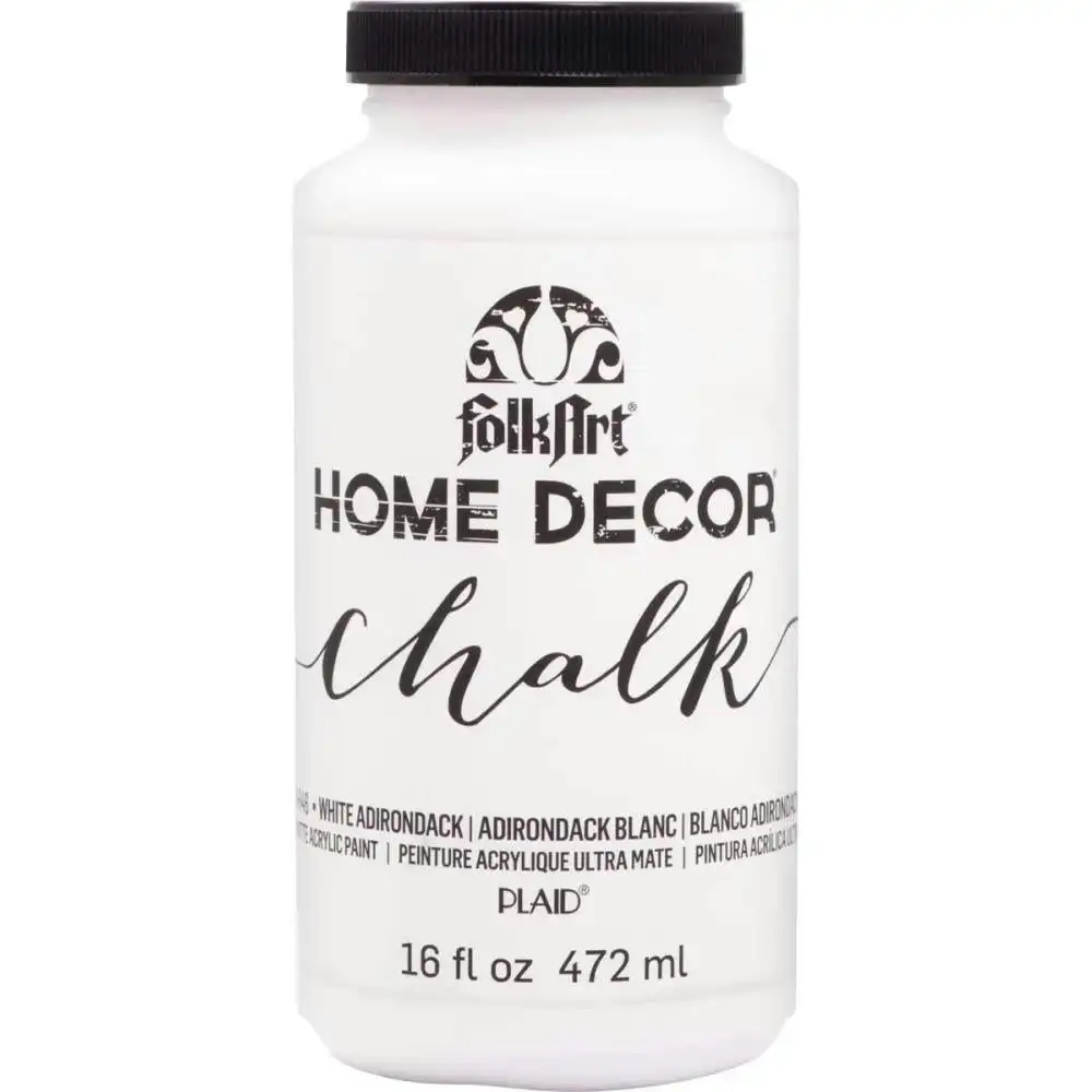 FolkArt Home Décor Chalk Paint, White Adirondack- 16oz