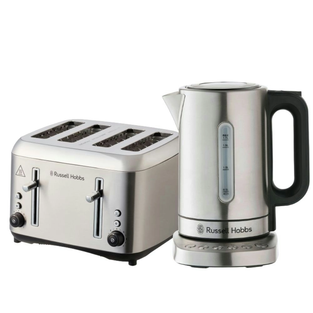 Russell Hobbs Addison Toaster & Kettle Set - Brushed Stainless Steel