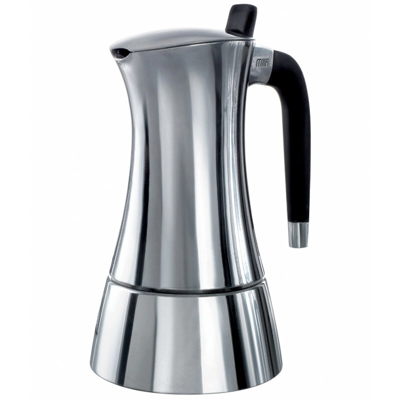 Bugatti Milla 3 Cup Italian Coffee/Espresso Maker - Silver