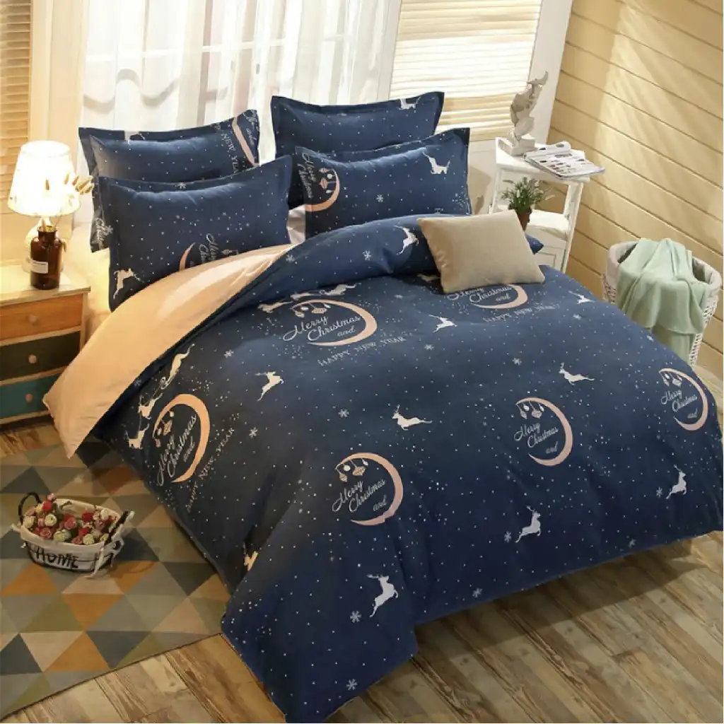 XMAS NIGHT CHRISTMAS XMAS Design Quilt Duvet Doona Cover Set