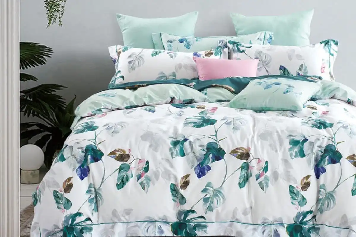 Plantain Design Cotton Quilt Cover Set