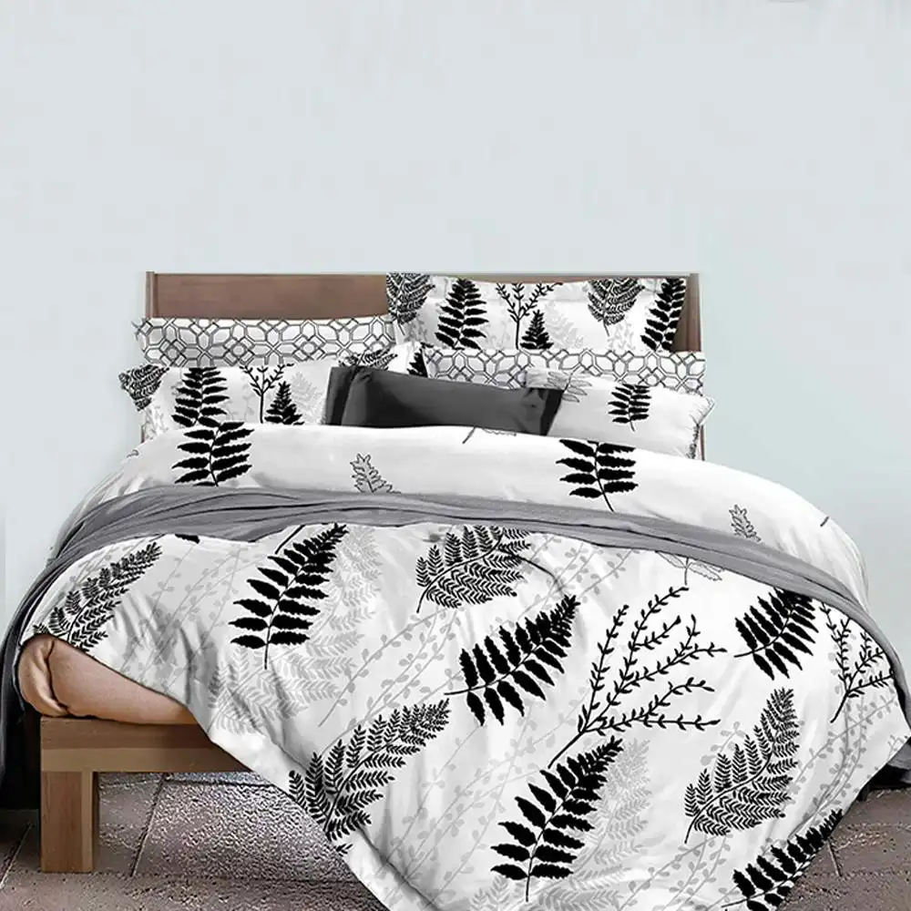 FLORA LEAVES Quilt Doona Duvet Cover Set