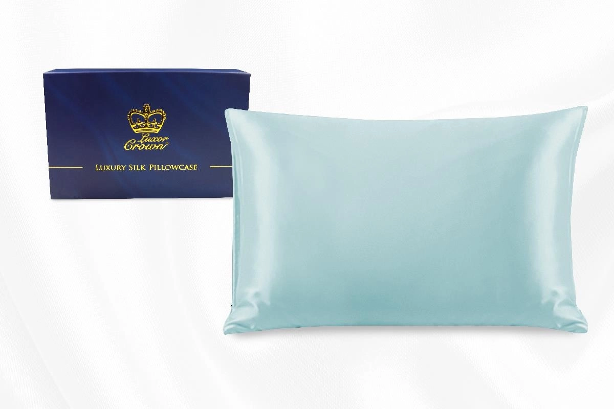 One Piece 100% Pure Two-Side Mulberry Silk Pillowcase Aqua