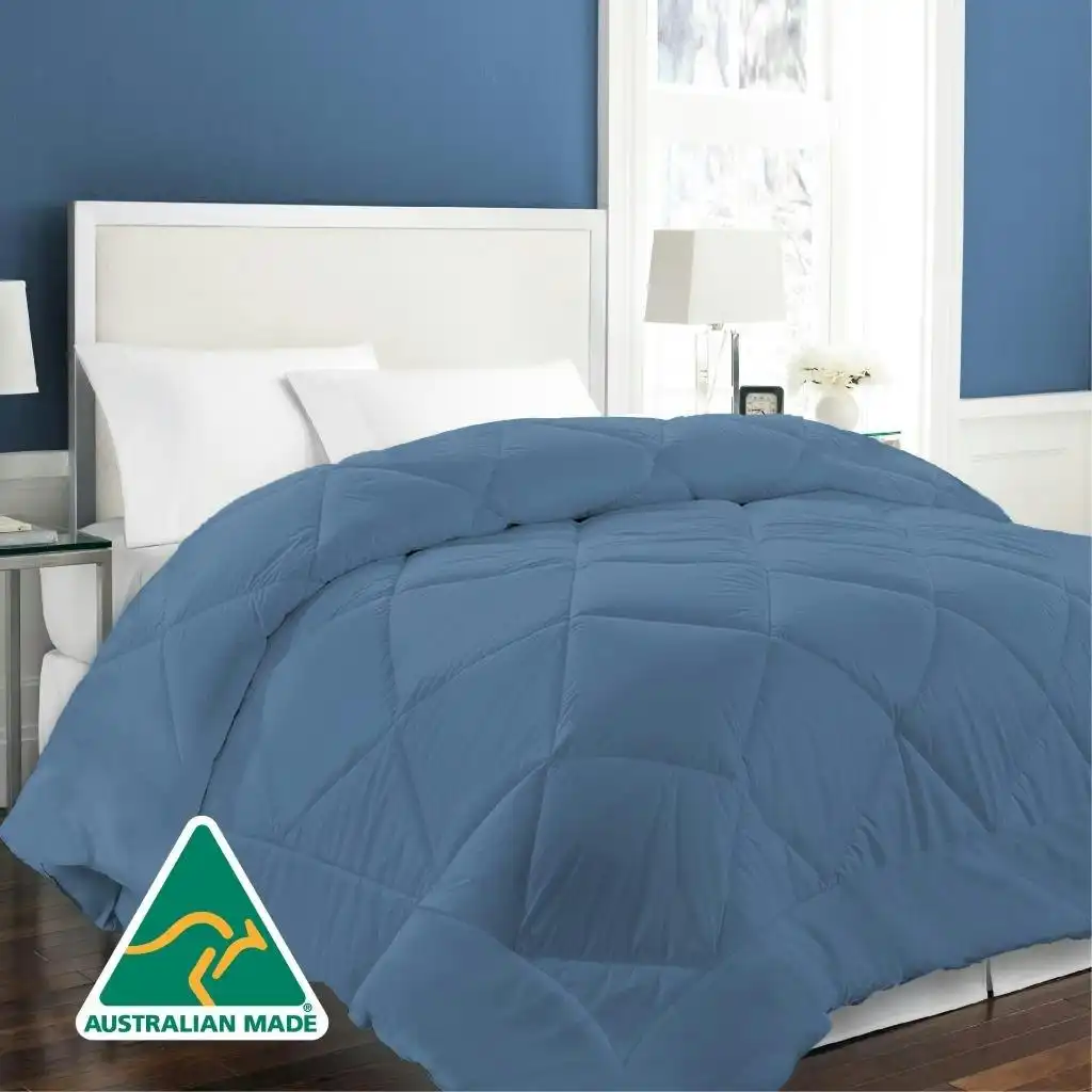 800GSM Aus Made Quality Ultra-Warm Winter Weight Quilt-BLUE