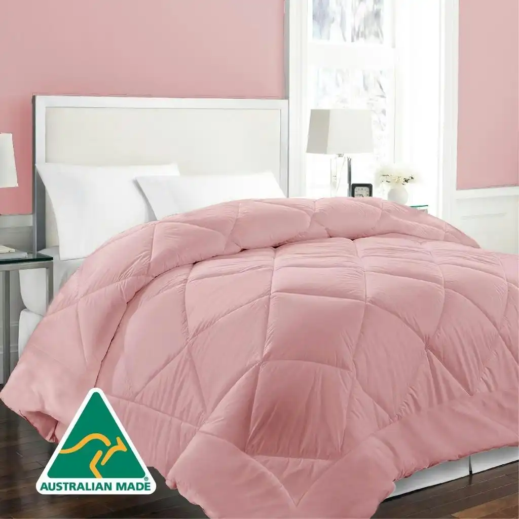 800GSM Aus Made Quality Ultra-Warm Winter Weight Quilt-BLUSH