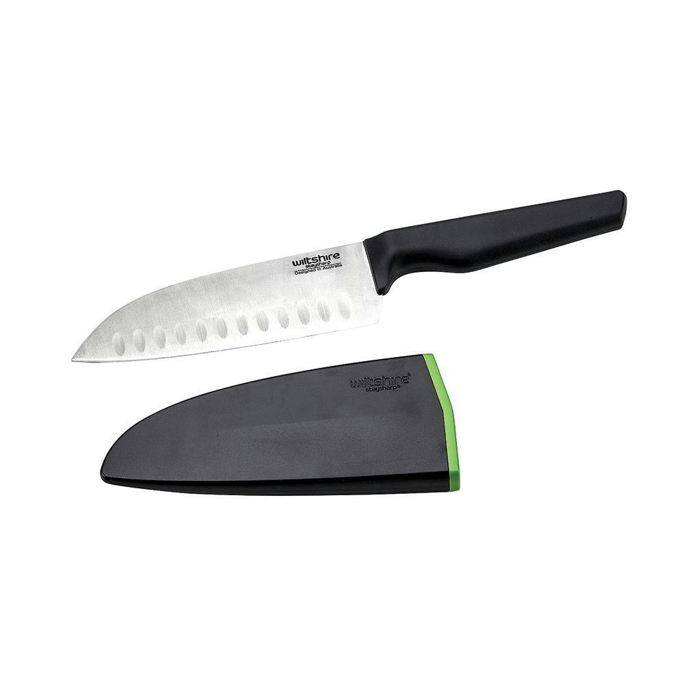 Wiltshire STAYSHARP NEW LOOK 15cm SANTOKU KNIFE WITH SHARPENER